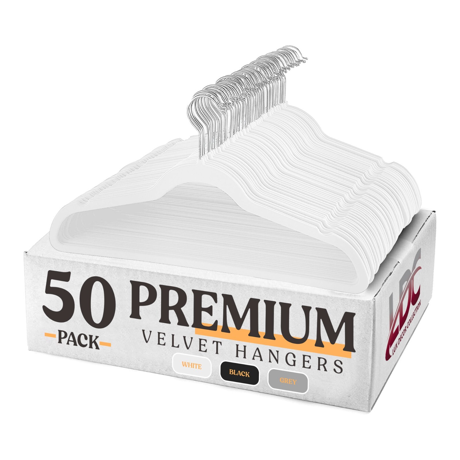 30/50 Pack Velvet Cloth Hangers Premium Lightweight Space Sever Non Slip Hanger