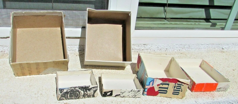 William Emboden Three collaged nesting boxes
