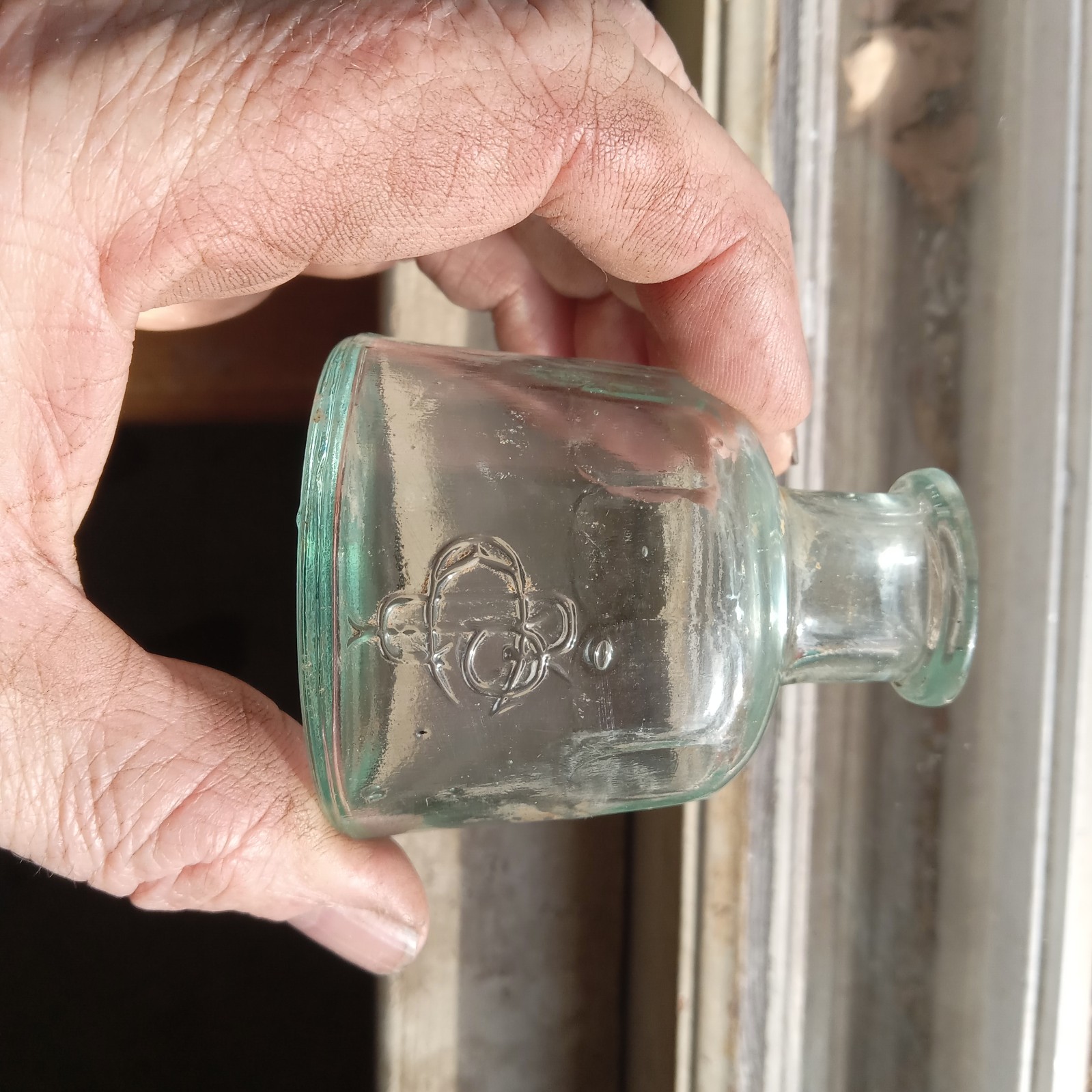 1890s CPCo (CROSS PEN CO PROVIDENCE,RI) CONE INK BOTTLE SHOWN DUG IN VIDEO