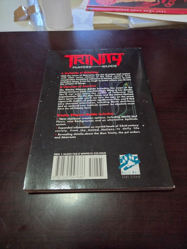 White Wolf Trinity Table top RPG Players Guide, Nice shape!
