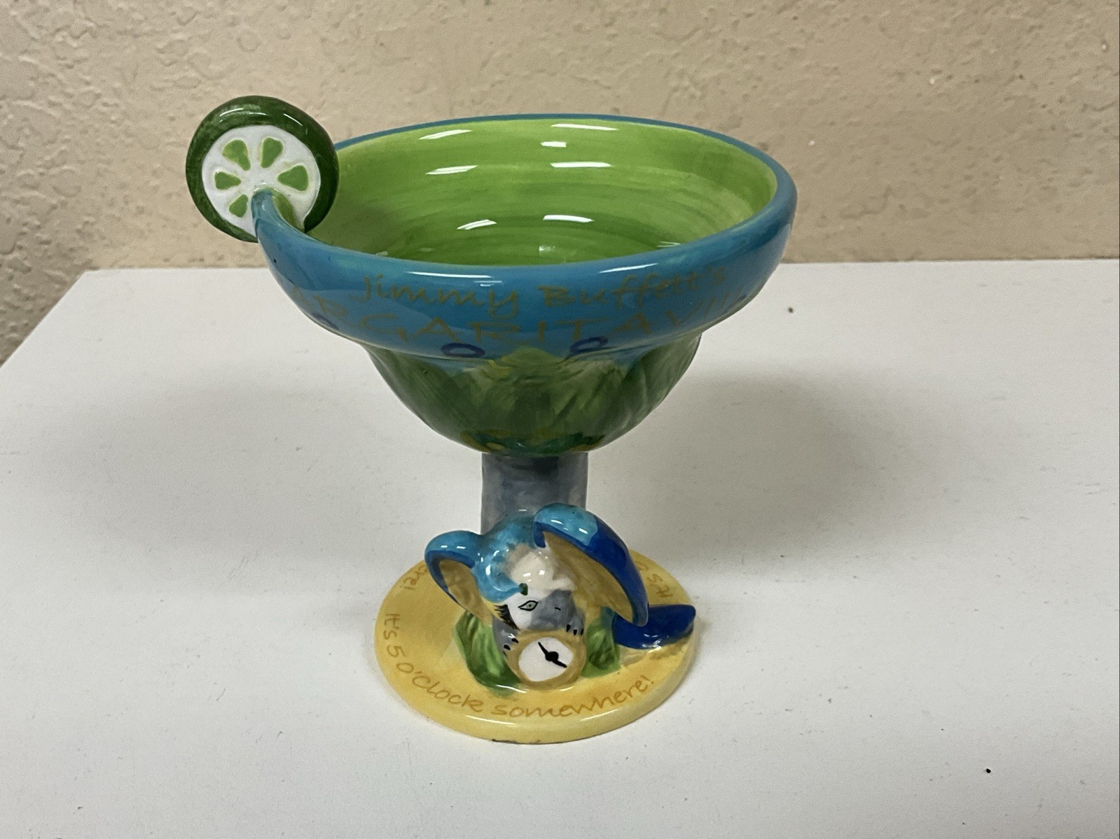 Jimmy Buffet Five O Clock Somewhere Painted Margaritaville Glass NEW! SHIPS FREE