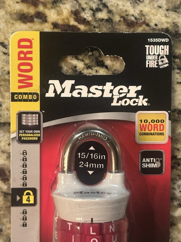 Master Lock Word Combination Padlock NEW
