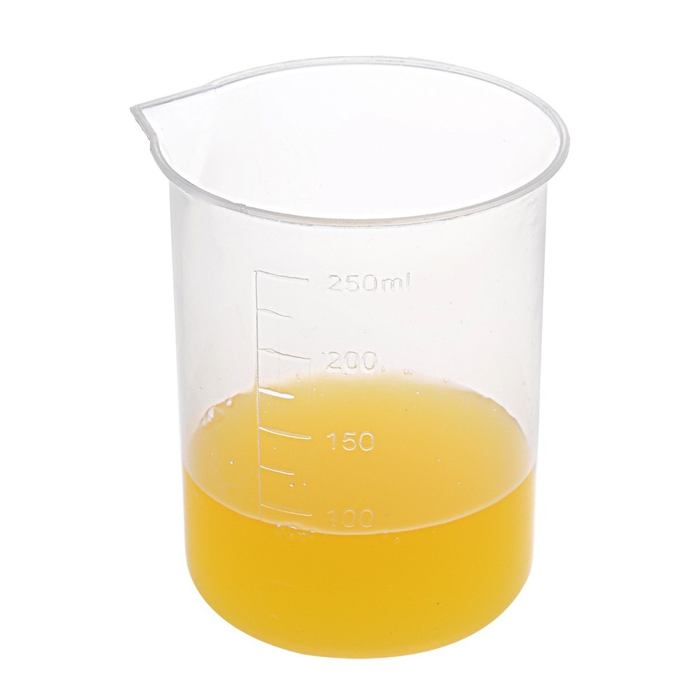 2pcs Transparent Measuring Cup Lab PP Plastic Graduated Beaker 300ml
