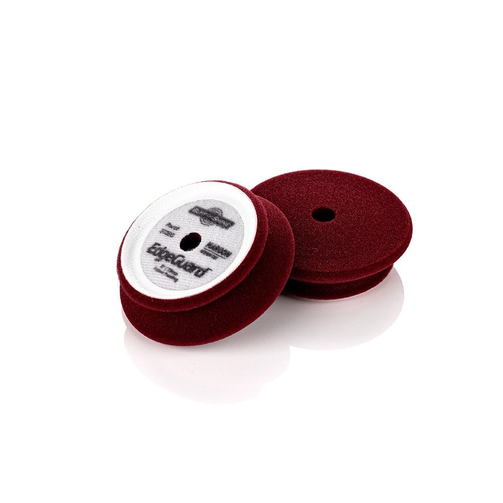 3" Medium Cut Foam Buffing Pads - EdgeGuard Maroon - Pack of 2