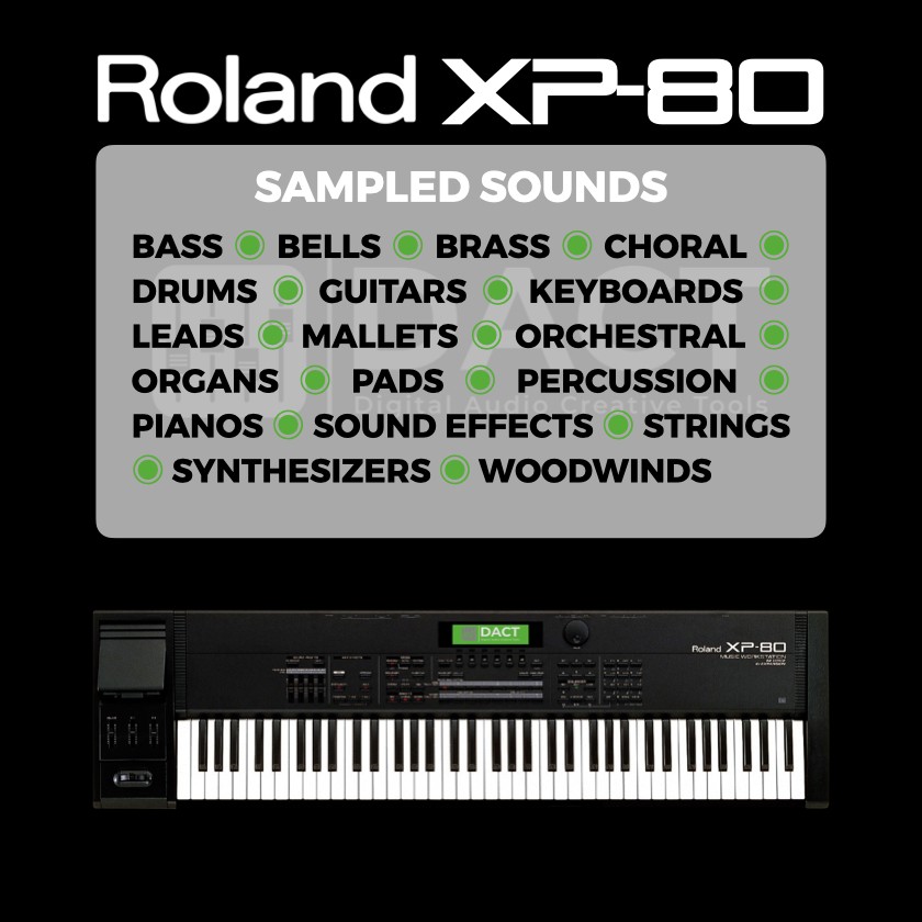 Roland XP-80 Synthesizer Sample Library (1,200 Samples) - Instant Access