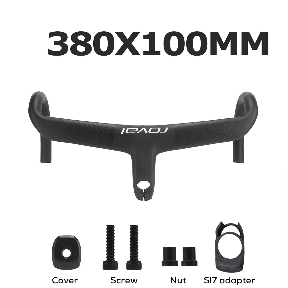 28.6mm Road Bicycle Carbon Integrated Handlebar Full Internal Cable Routing