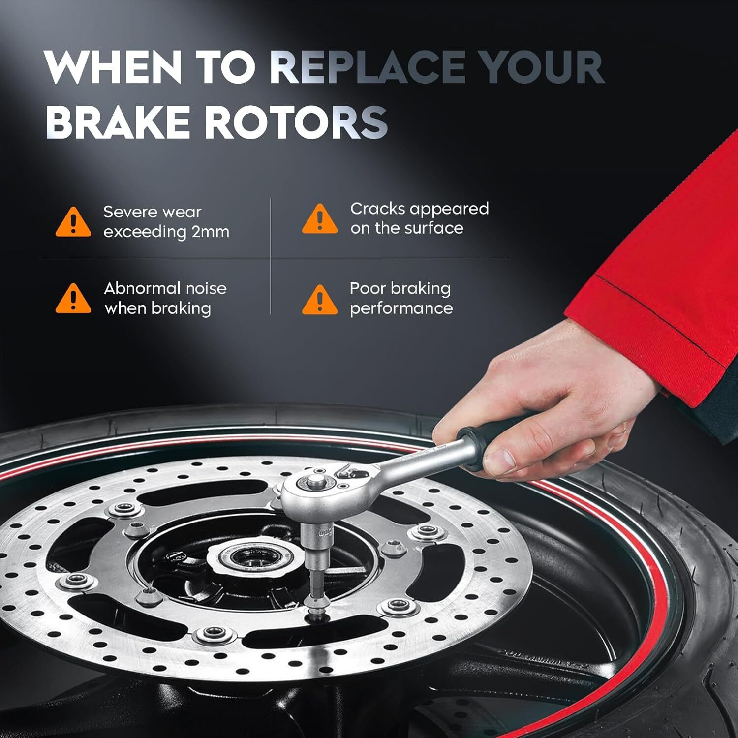 11.5" Rear Brake Rotor Disc for Harley Sportster Softail Road King Electra Glide