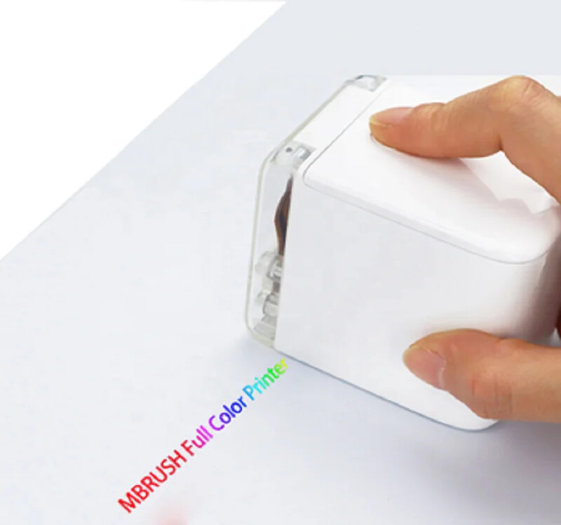 Mini home desktop printing brush color date pattern text inkjet printer