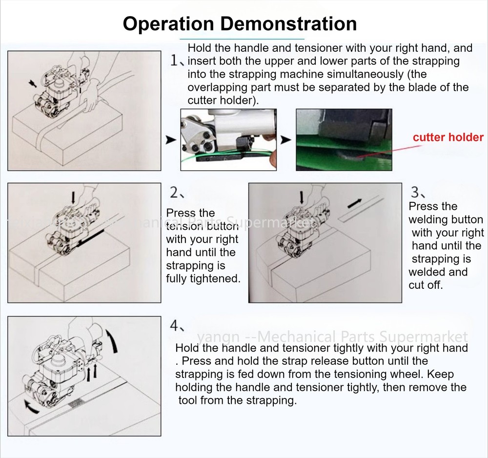 Handheld Pneumatic Strapping Machine B19 PP PET Plastic Strapping Tool