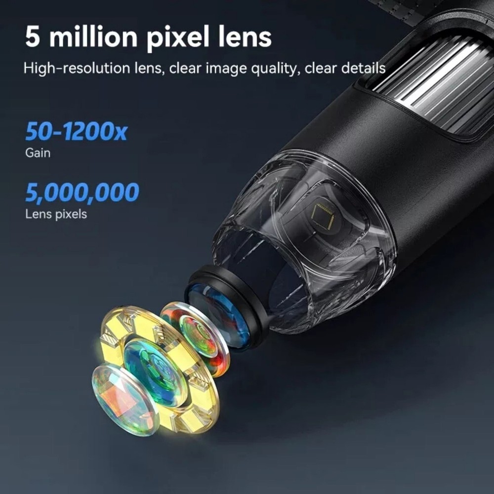 New 7 "IPS Digital Microscope Tool 1200X 1080P Video Focusing Camera Microscope