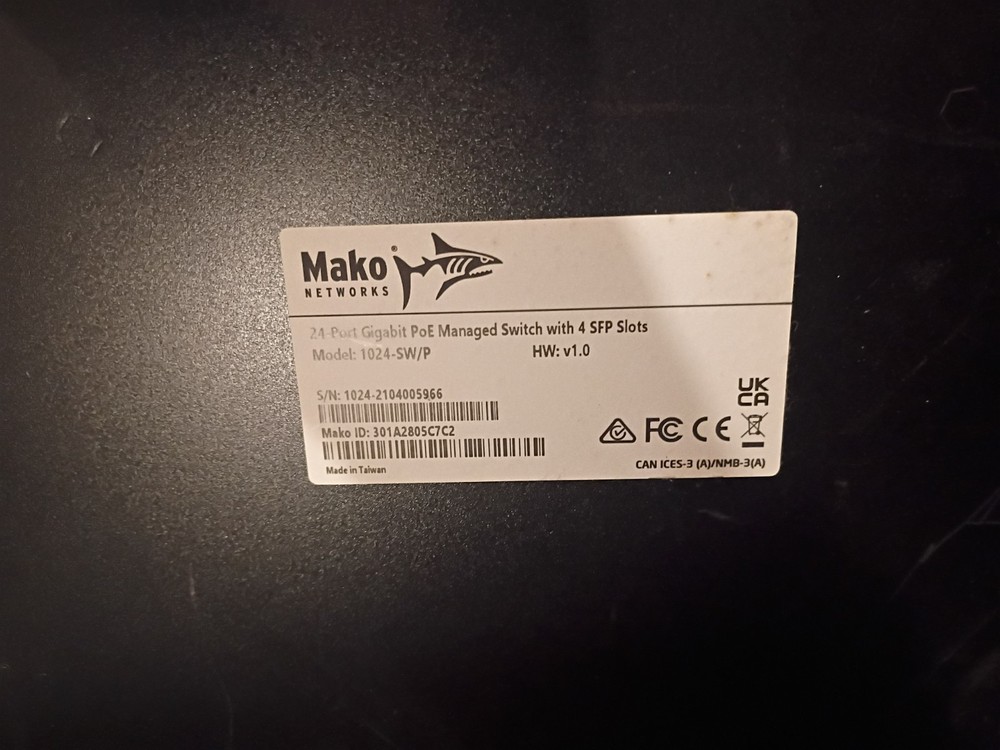 Mako Network 24 Port Gigabit Managed Switch