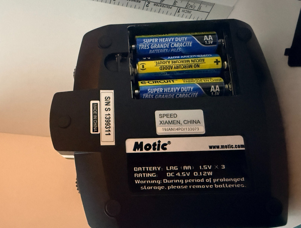 Motic LM-100 Microscope Kit WORKING w Case Sample Slides Tools Student Lab Set