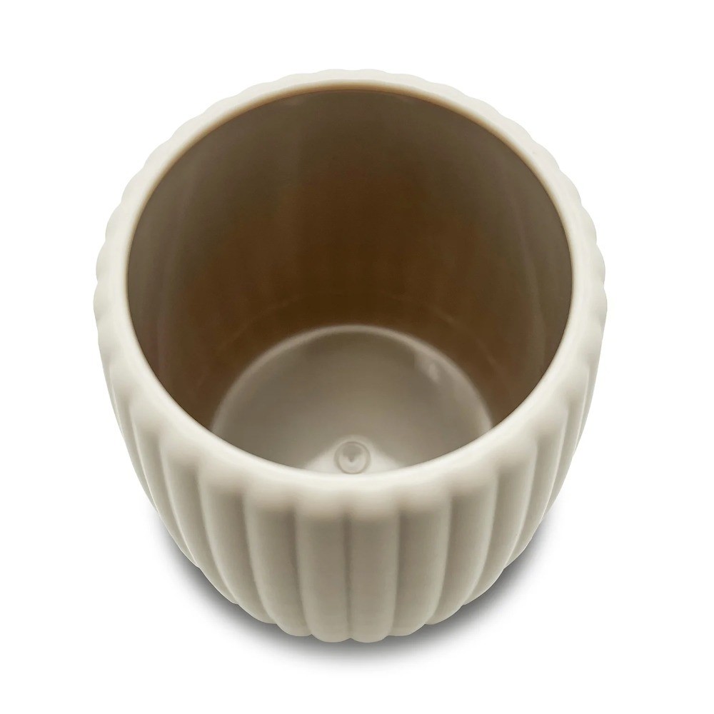 Rubberized Plastic Ribbed Toothbrush Holder Organizer Stand Bathroom Storage