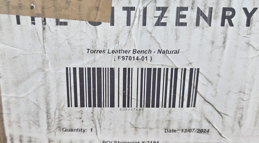 The Citizenry Torres Leather Bench