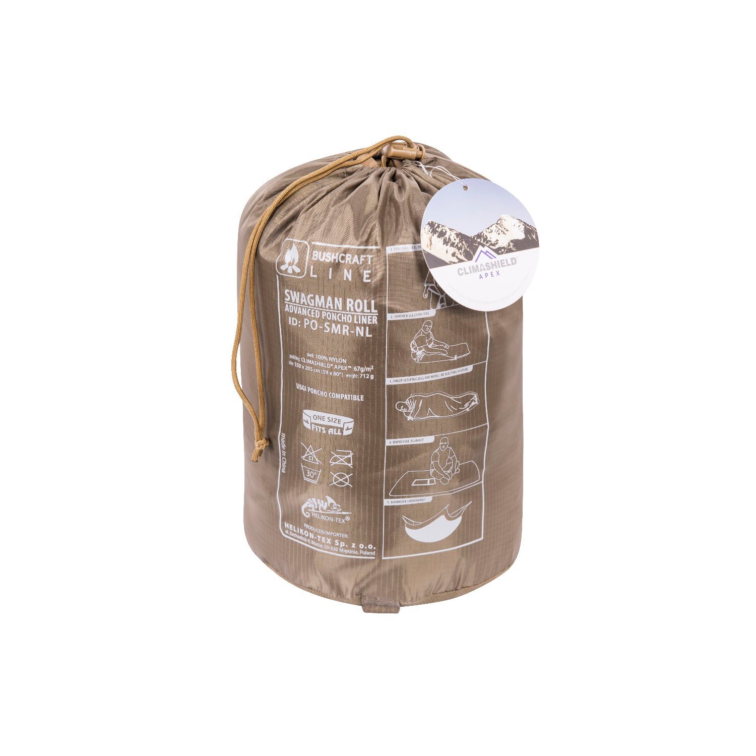 Helikon-Tex SWAGMAN ROLL Outdoor Poncho Sleeping Bag liner jacket Survival