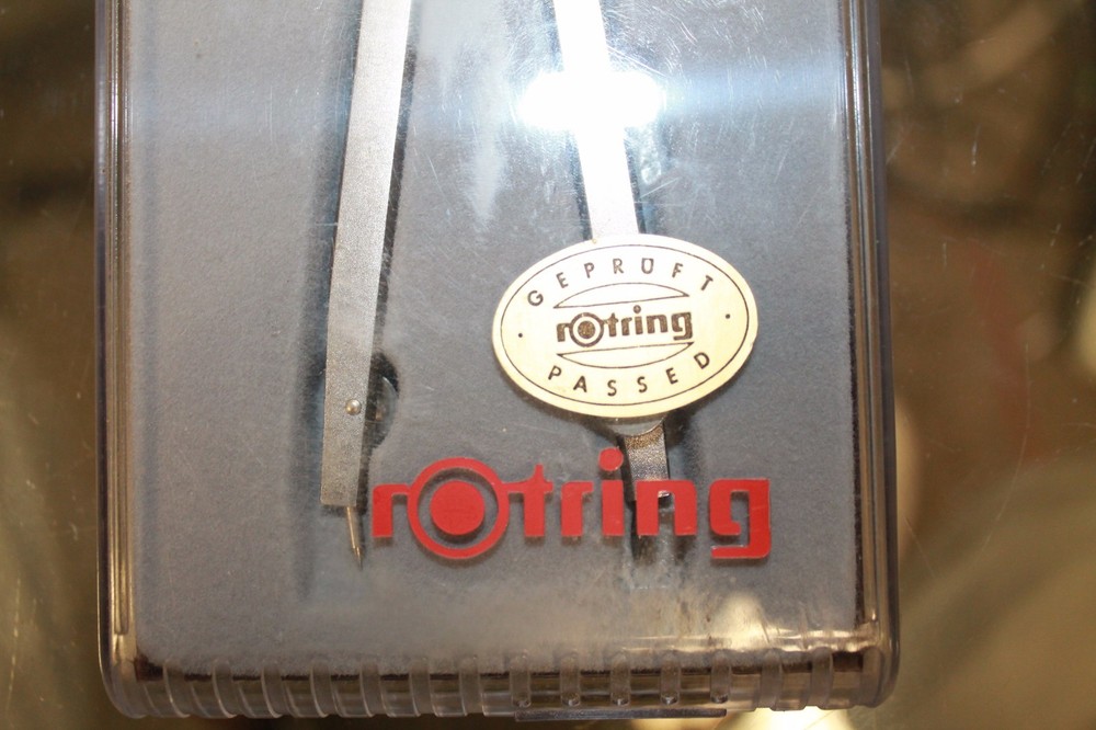 Rotring Protractor Drafting Tool In Case! Made In Germany