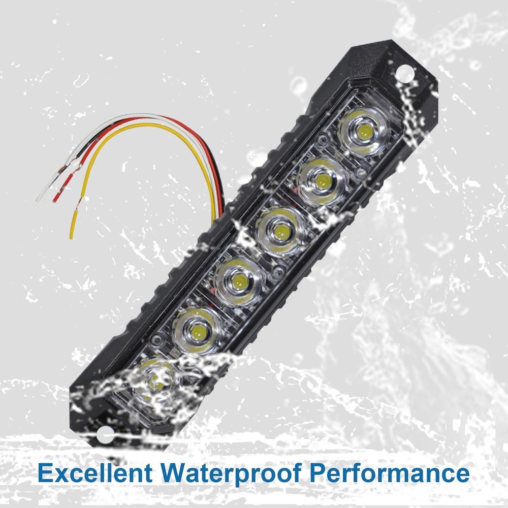 4PCS 6-LED Sync Flash Grille Light | Fits Trucks SUVs