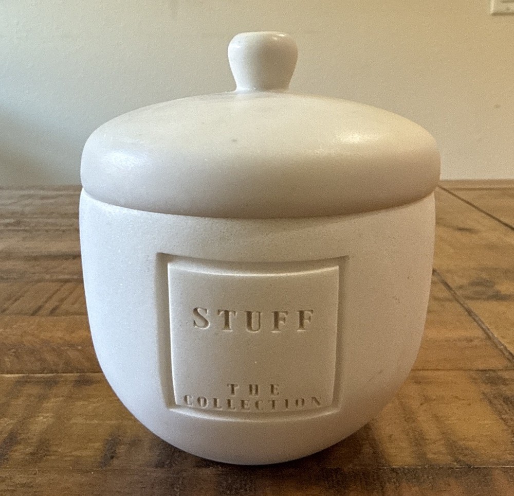 STUFF The Collection Ceramic Container CanisterJar LL Storage. Super Cute!