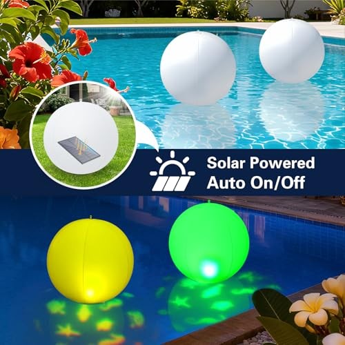 Floating Pool Lights5" Solar Pool Light that Float w/Patterns of 1 White