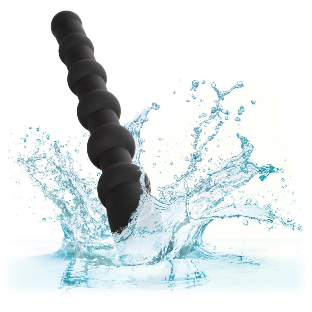 Rechargeable X-10 Beads Vibrating Anal Probe Vibrator Butt Plug Vibrator