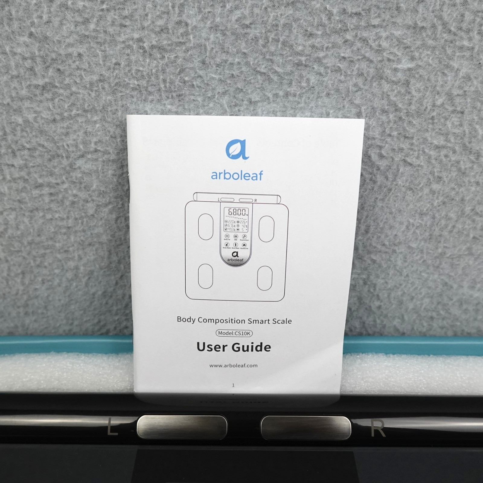 Arboleaf CS10K Eight Electrode Body Composition Smart Digital Scale Black OB