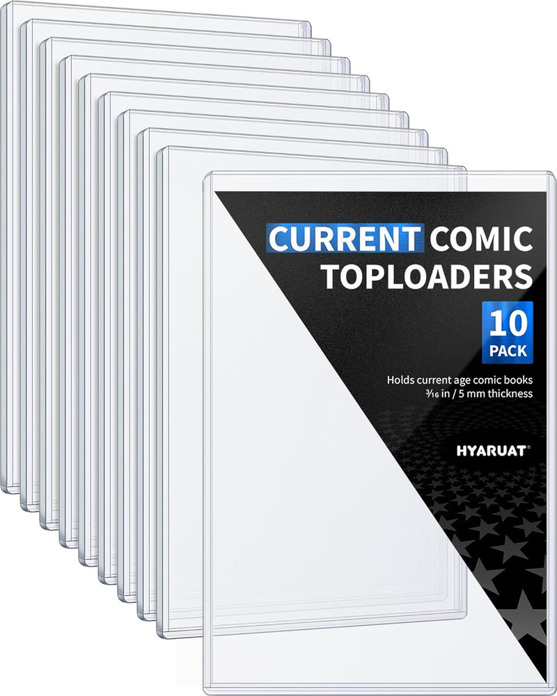 Comic Book Top Loaders for Current, Current Comic, Clear Light Blue