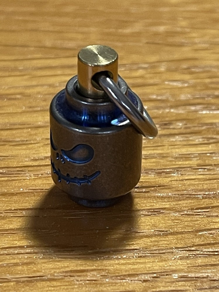 EDC Titanium Rotating Bead Pendant, Zipper Pull, Keychain Add On Titanium Silver