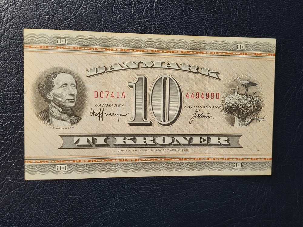 DANMARK - 10 KRONER 1936 - EF +++  BANKNOTES