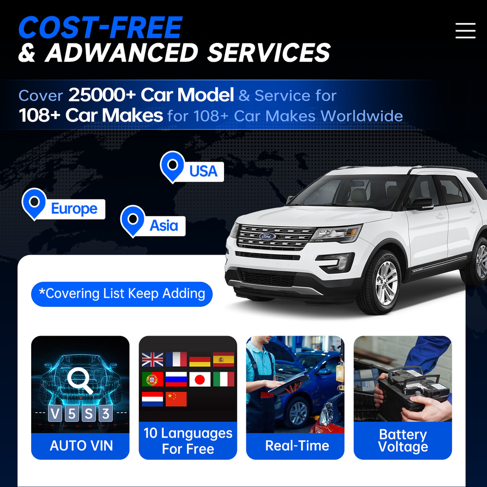 LAUNCH X431 CRP909 Pro All System Car OBD2 Diagnostic Scanner Key Programming