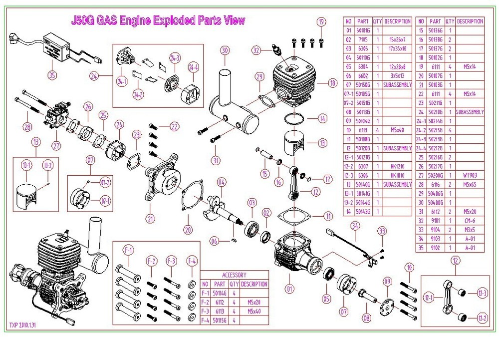 JBA-50cc gas engine (kangke USA)
