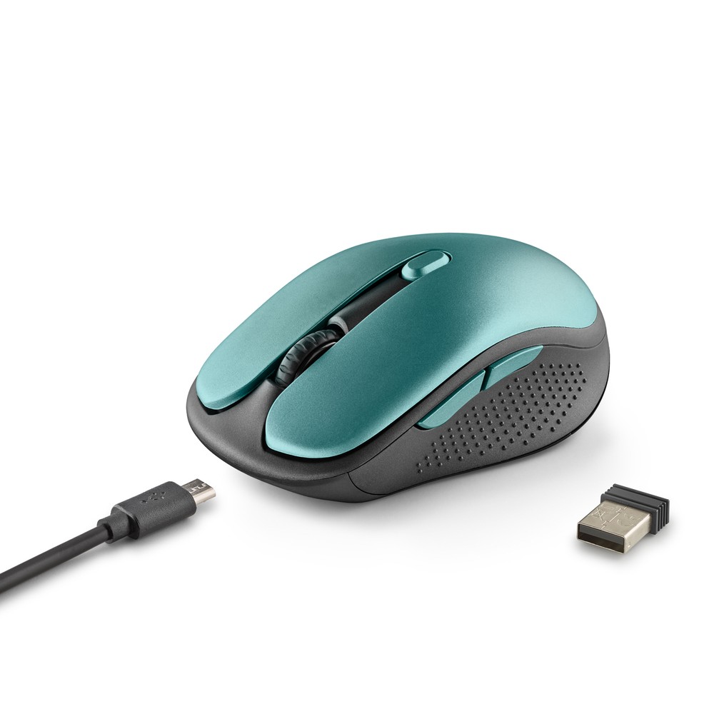 NGS EVO Rust Ice, Wireless Rechargeable Silent Mouse, Green