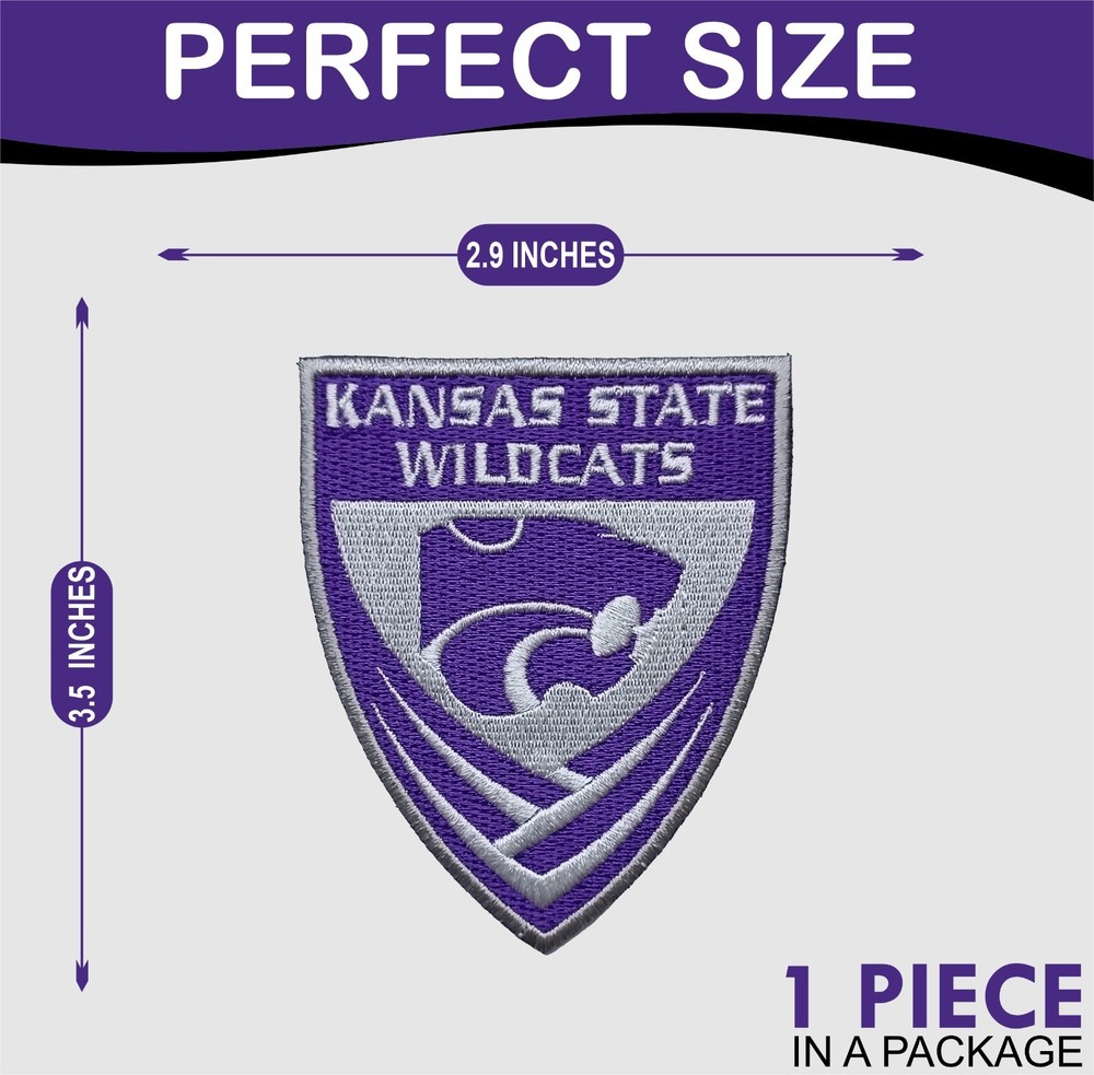 Kansas State Wildcats NCAA Team Logo Iron On Patch-Sew Patch-Embroidered Patch