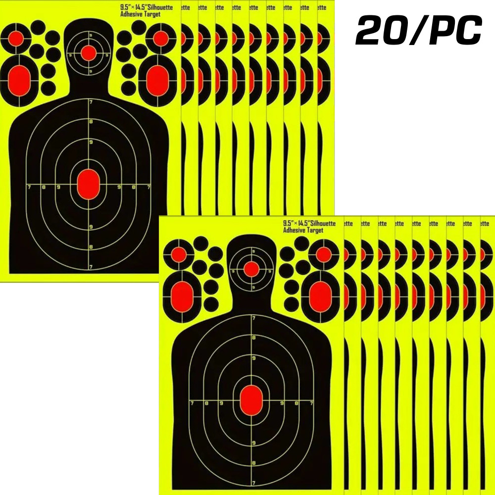 10/20/30PCS Shooting Targets 9.5x14.5'' Reactive Practice Splatter Range Target