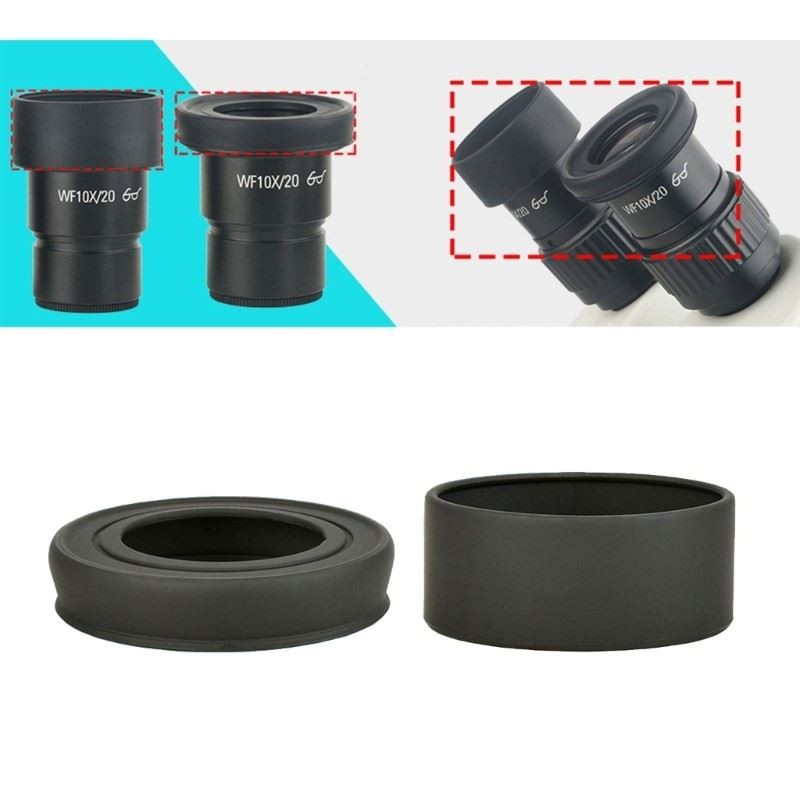 Stereo Microscope Soft ABS Eyepiece Guards Flat AngleS Eyepiece Covers for Lab