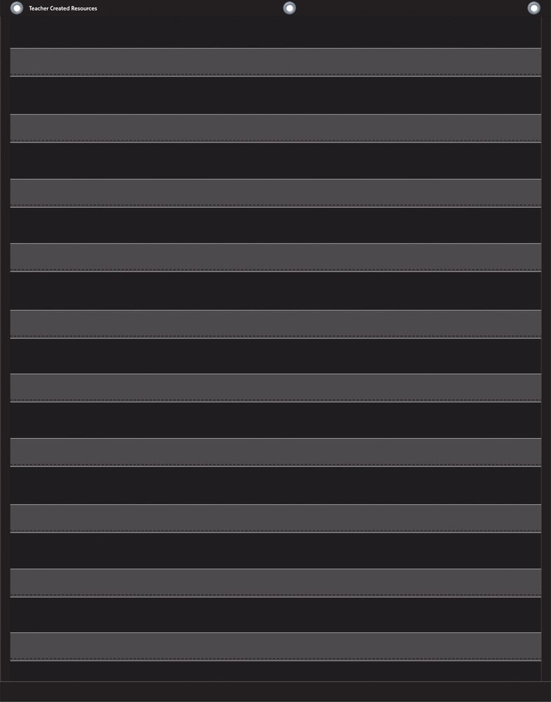 Teacher Created Resources Black 10-Pocket Chart 20744 - Durable & Lightweight