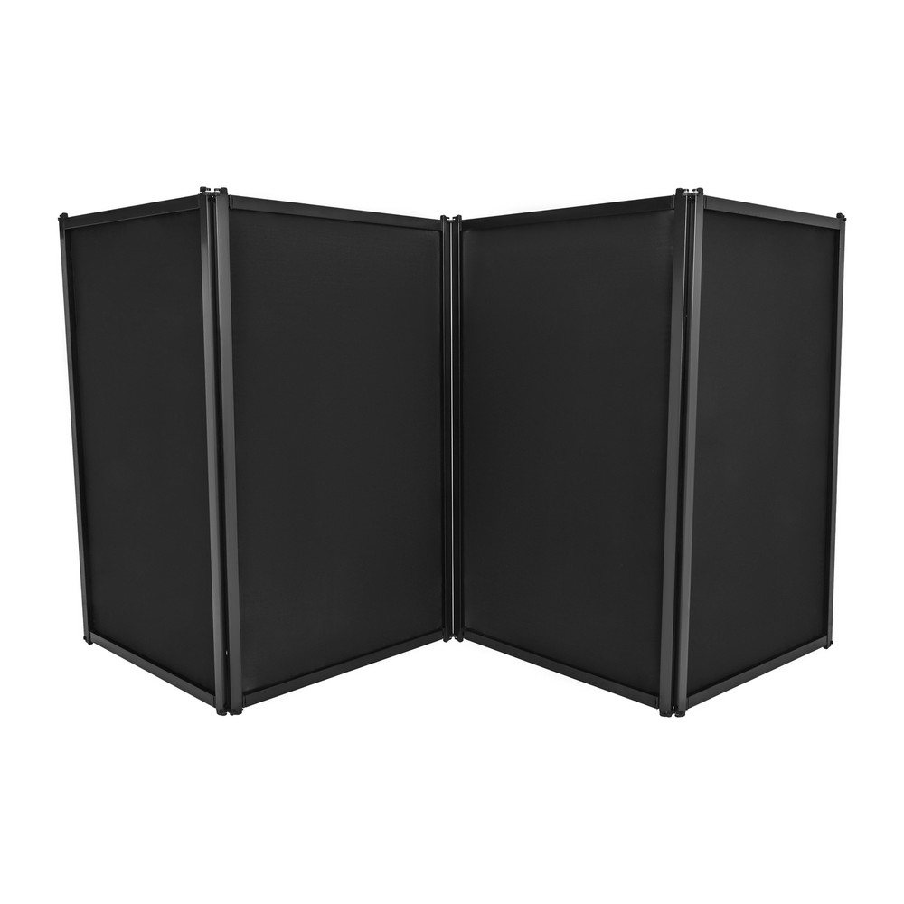DJ Foldable Booth Panels 4-Panel Black Portable Facade Event Booth Panels