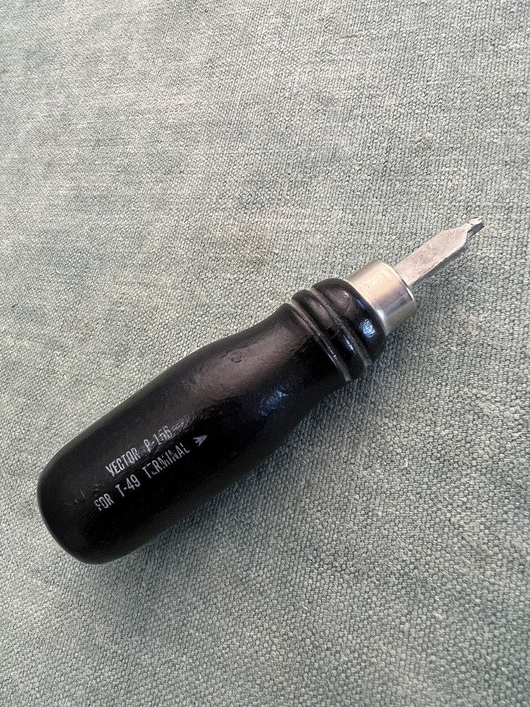 VECTOR ELECTRONICS P156 TOOL FOR T49 TERMINAL, BLACK WOOD HANDLE