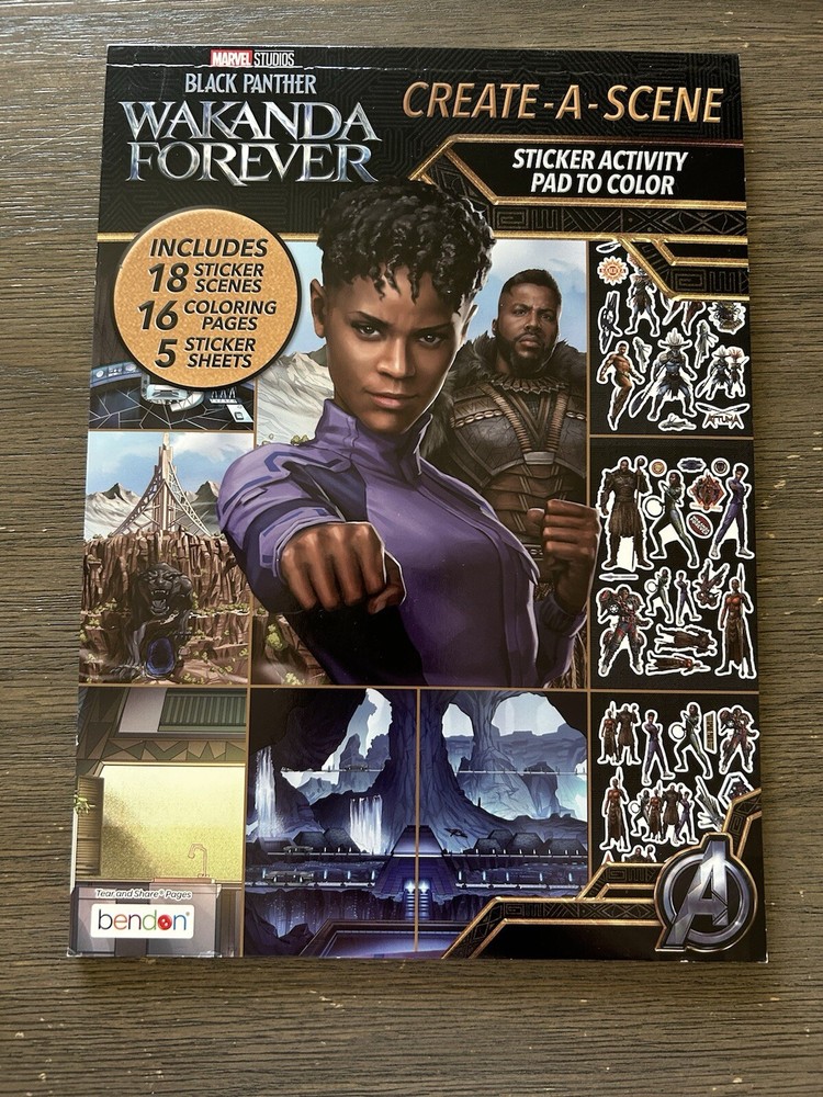 Black Panther Wakanda Forever Create-A-Scene Sticker Activity Pad Marvel