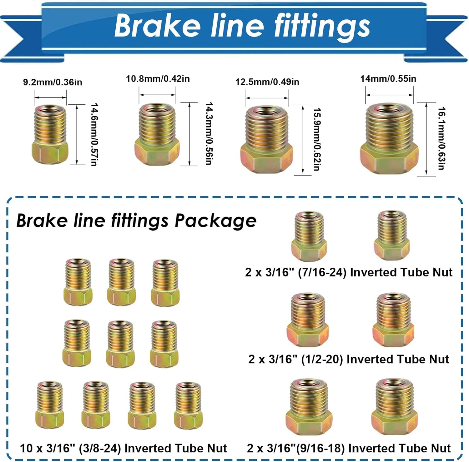Upgraded 25 Ft 3/16" Brake Line Tubing Kit, 2025 New Stainless Brake Silver