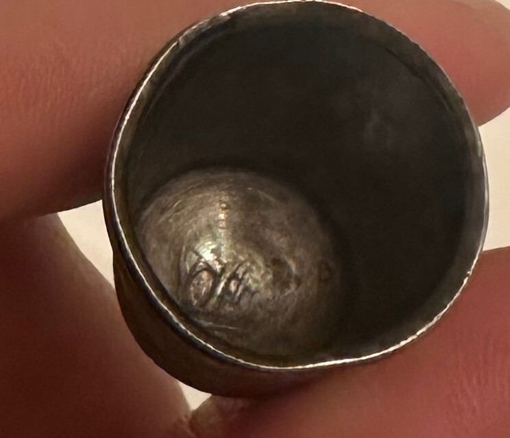 Antique Sterling Silver Thimble size 10