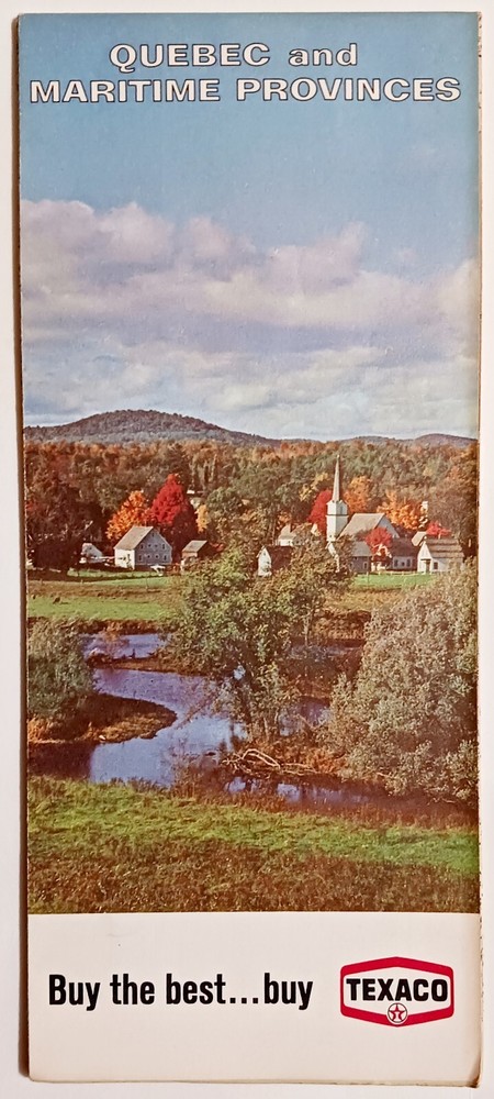 1968 Texaco Quebec and Maritime Provinces Map