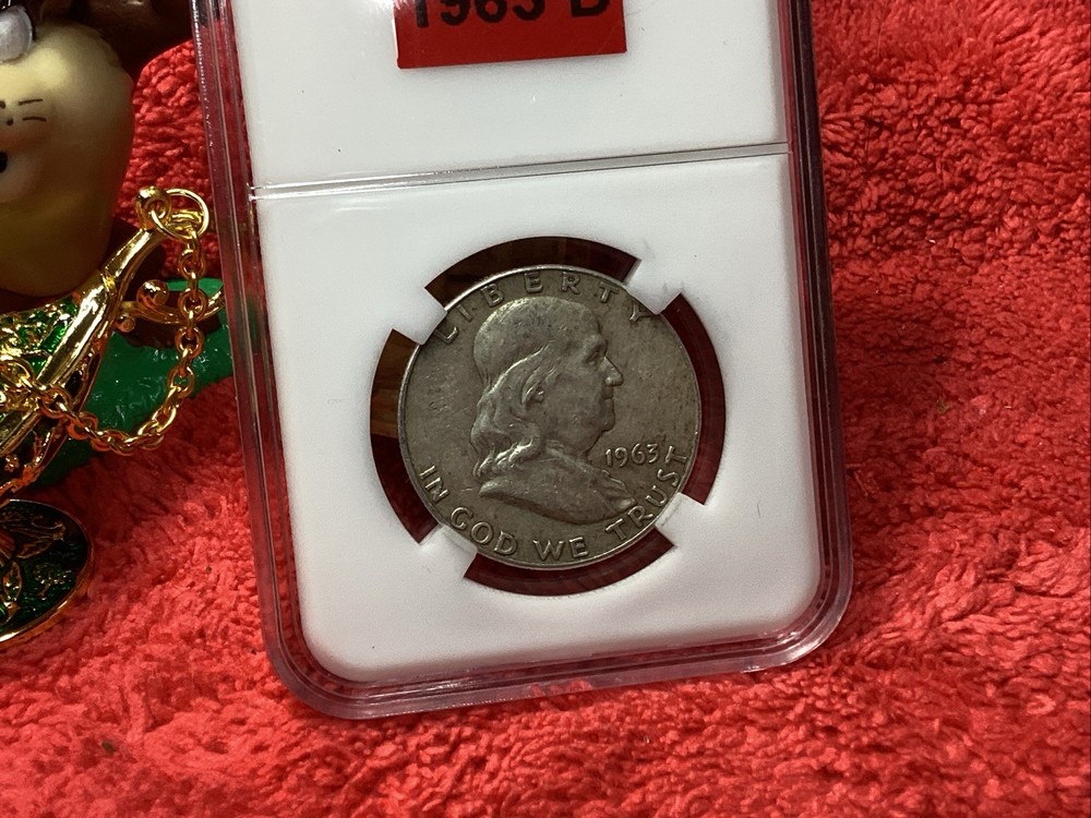 1963 D FRANKLIN HALF 💰in GENERIC SLAB 👀