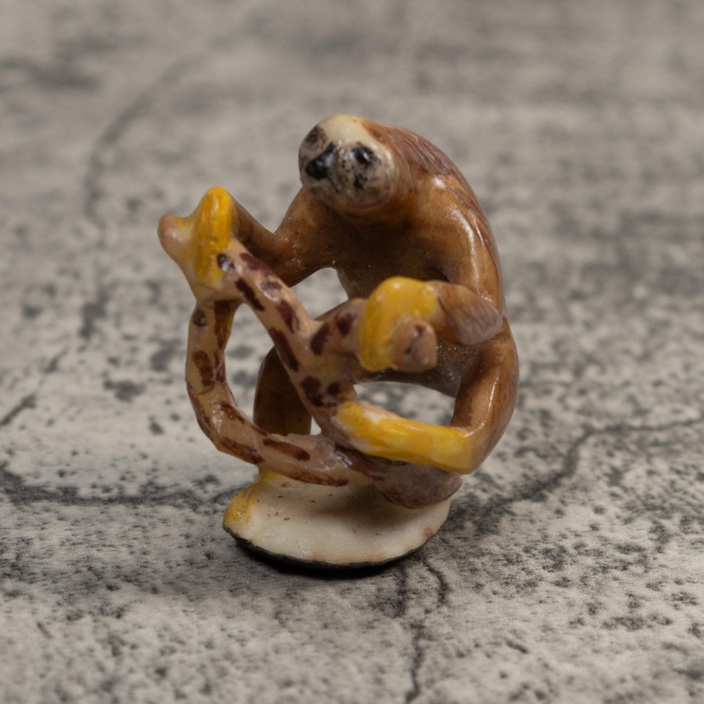 Brown Sloth In Tree Tagua Carving
