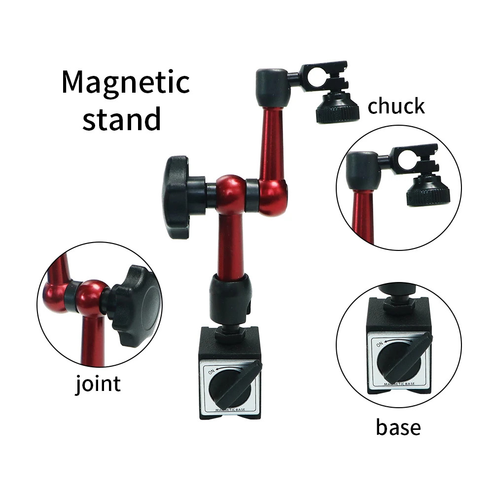 Magnetic Base Stand Adjustable Dial Indicator Holder 30KG Force Measuring
