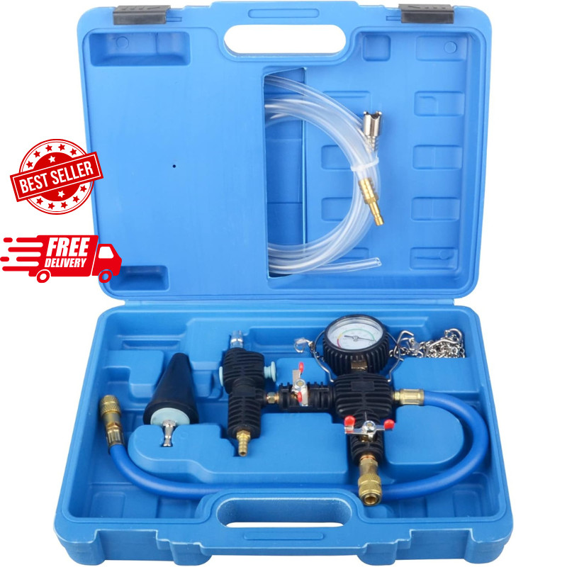Professional Radiator Cooling System Vacuum Purge Coolant Refill Tool Kit Set