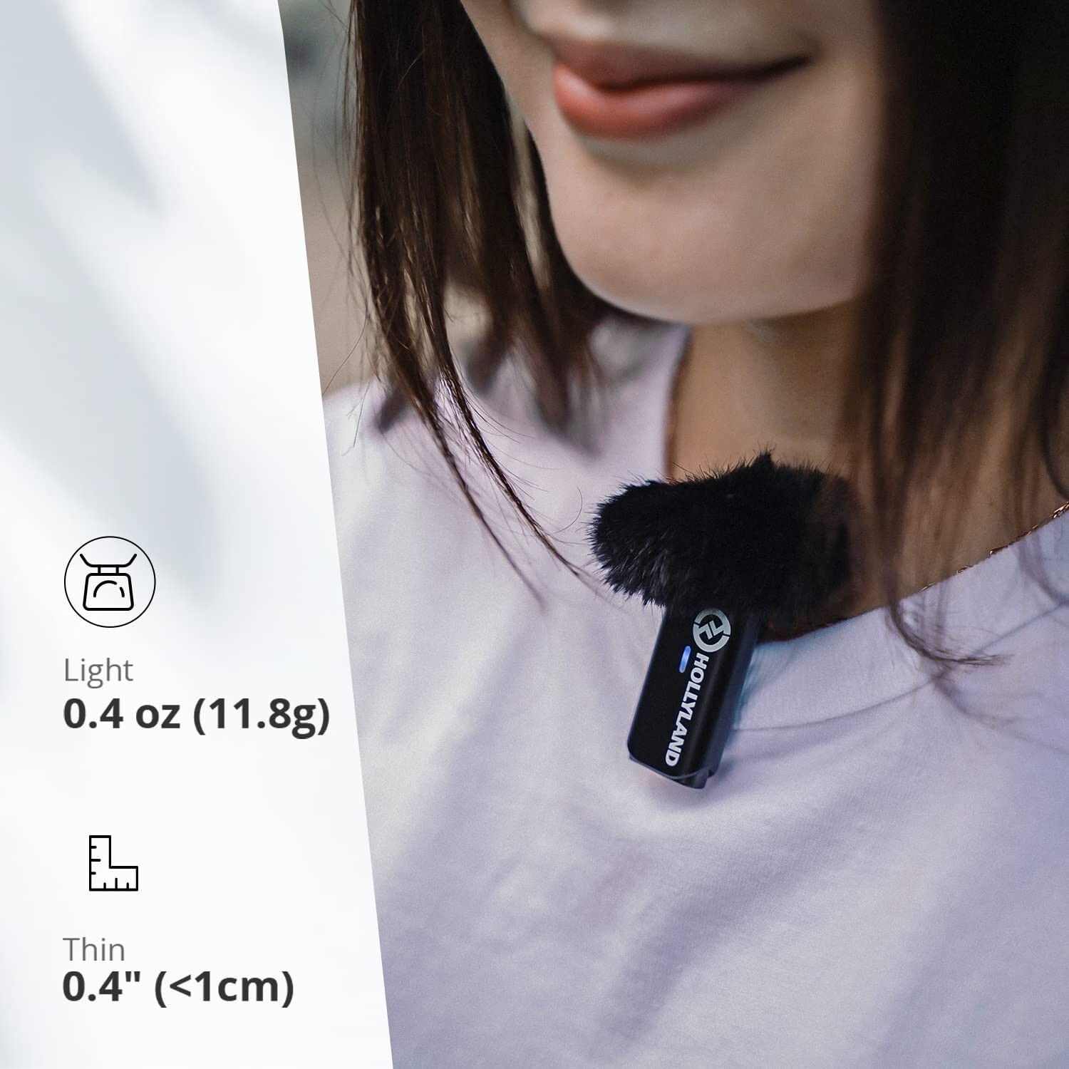 Hollyland Lark M1 Wireless Lavalier Microphone, 2.4GHz Noise Cancellation, 656ft