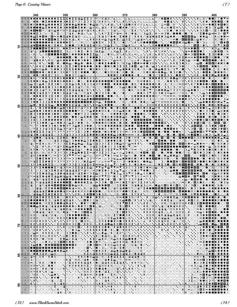 Country Manor 1444 Chart Counted Cross Stitch Pattern