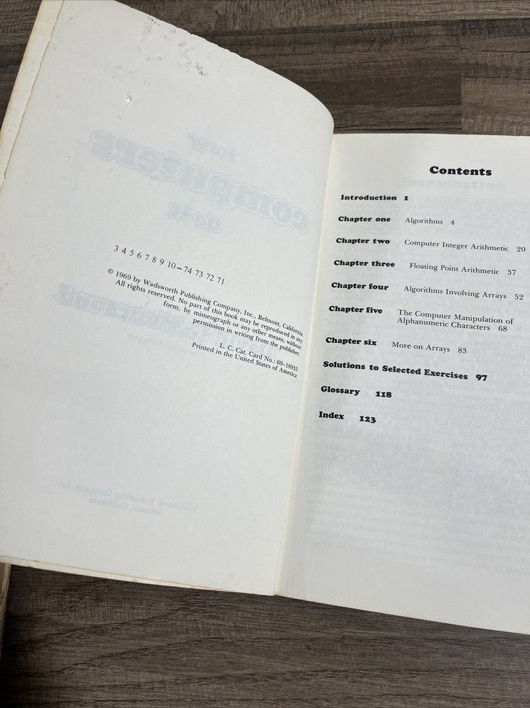 How Computers Do It Moursund Wadsworth Publishing 1969