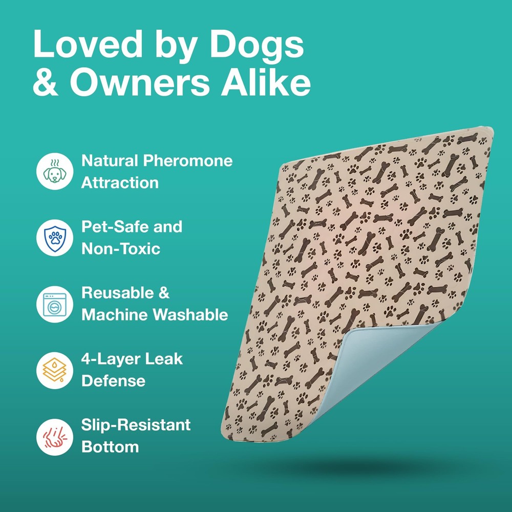 Furthrive Washable Pee Pads for Dogs with Pheromone Standard, Pattern