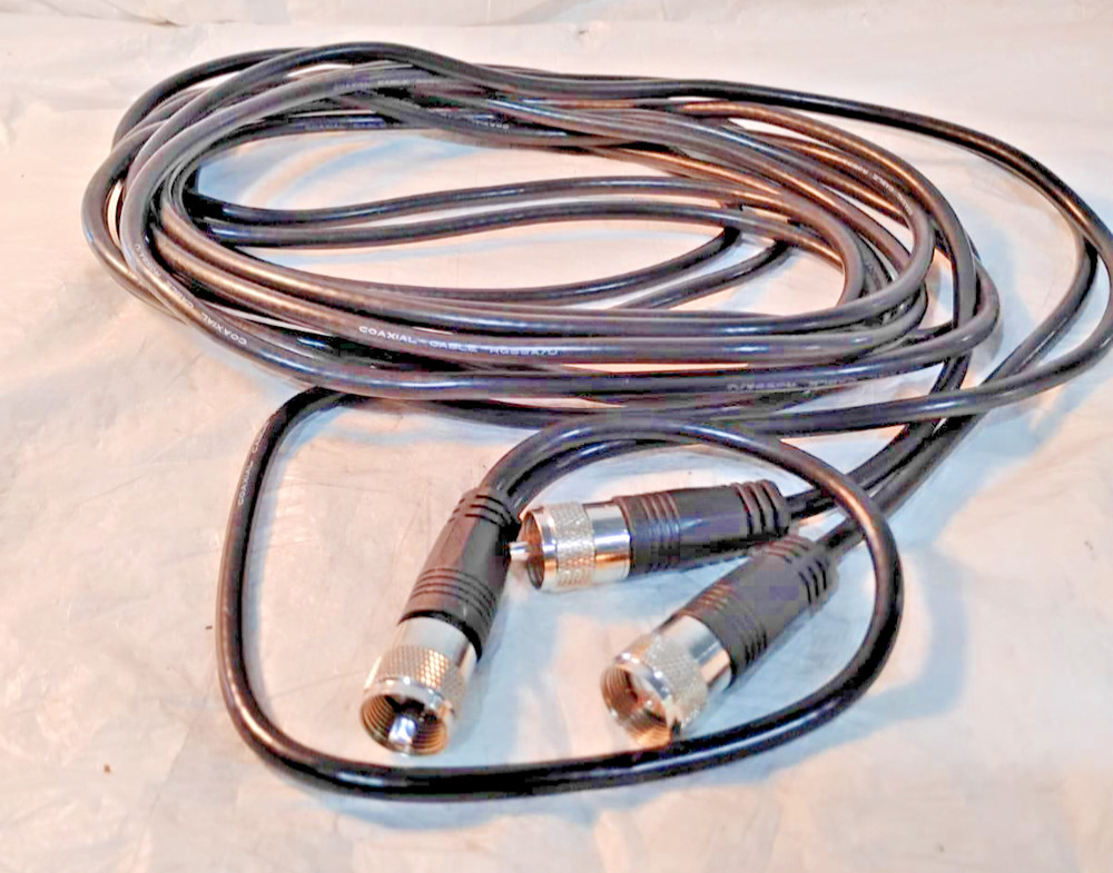 12' Dual Antenna Co-Phase Cable with PL-259 Connectors